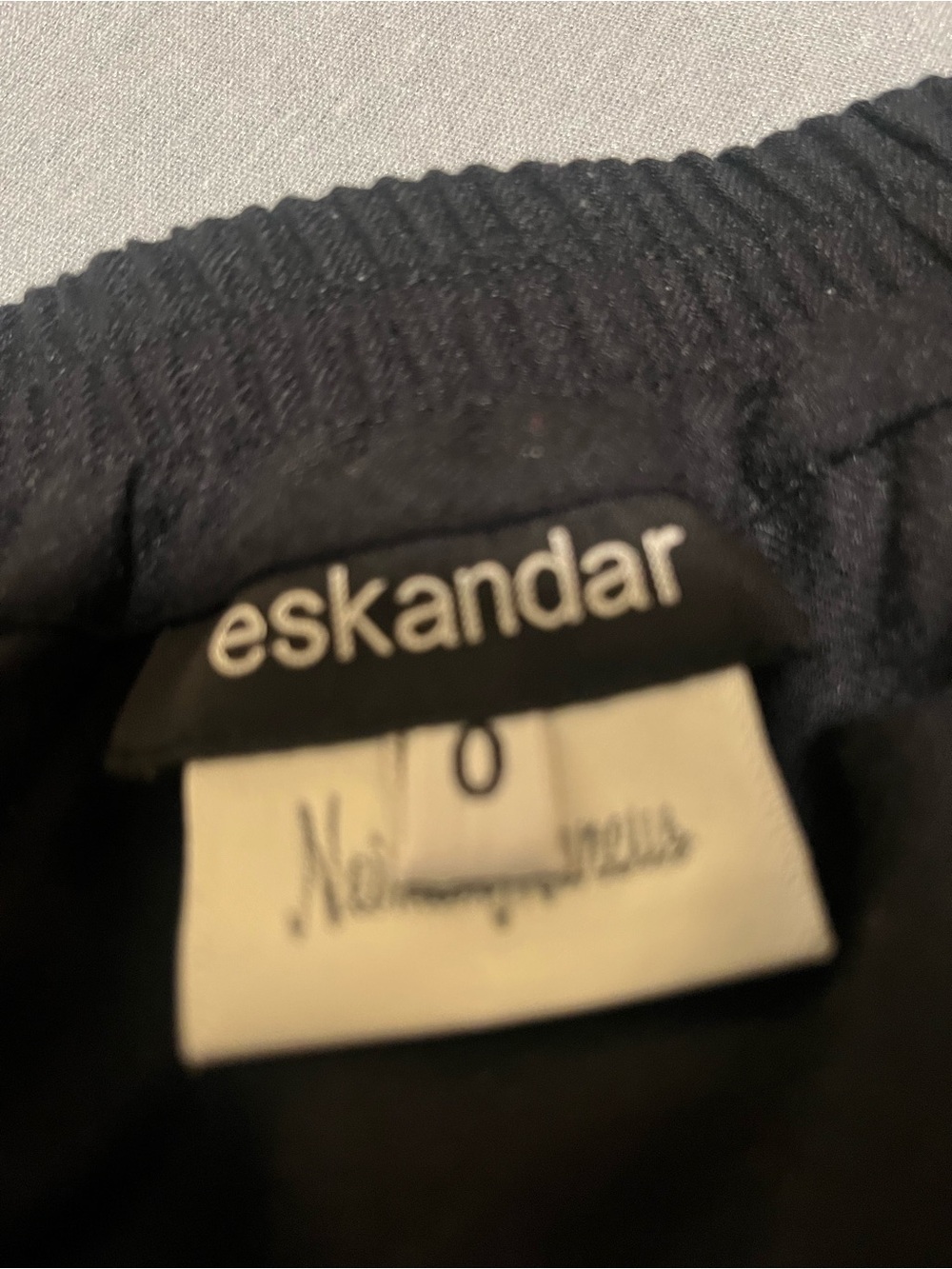 eskandar Black apron skirt